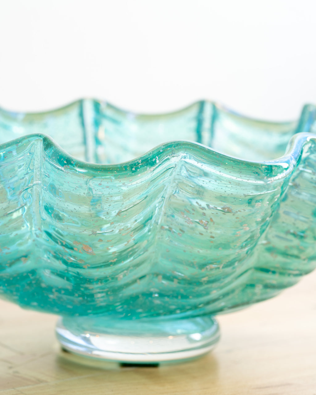 Vintage Handblown Murano Glass Bowl with Grape Handles
