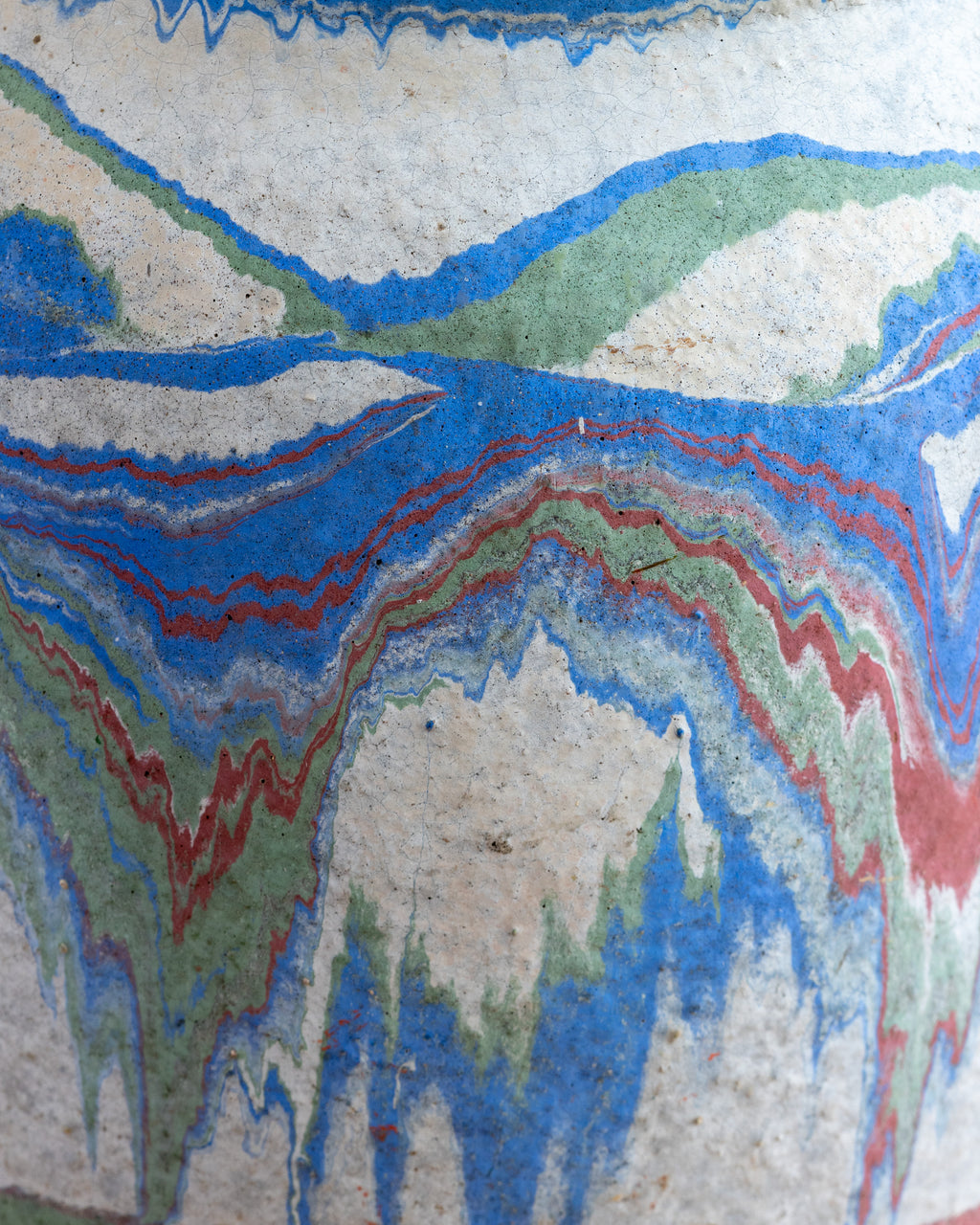 1930's Arts and Crafts Era Ozark "Roadside Pottery" with a Rainbow Drip Surface