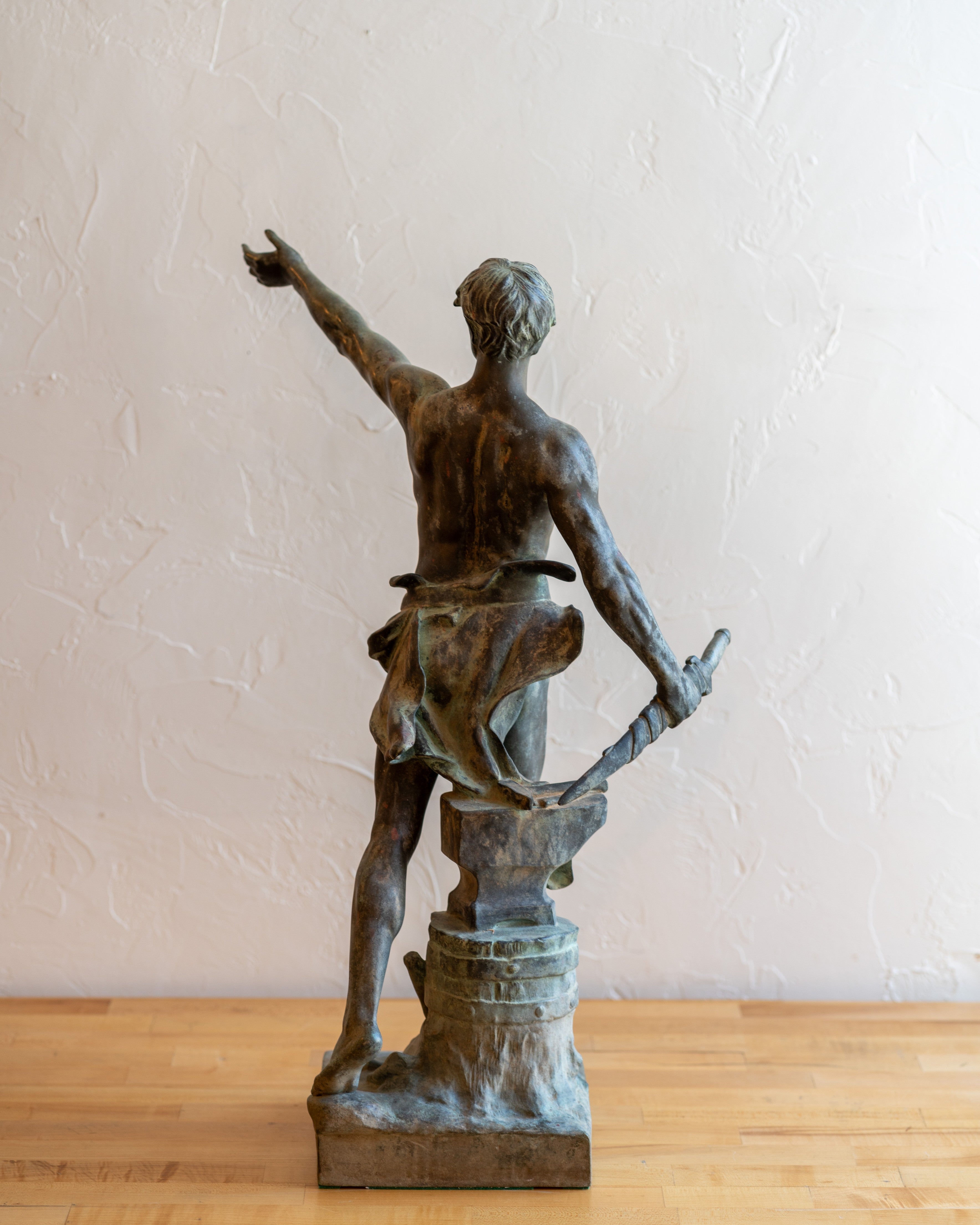 French Figural Antique Bronze, circa 1900 "Devoir Cirique" by Eugene Marioton