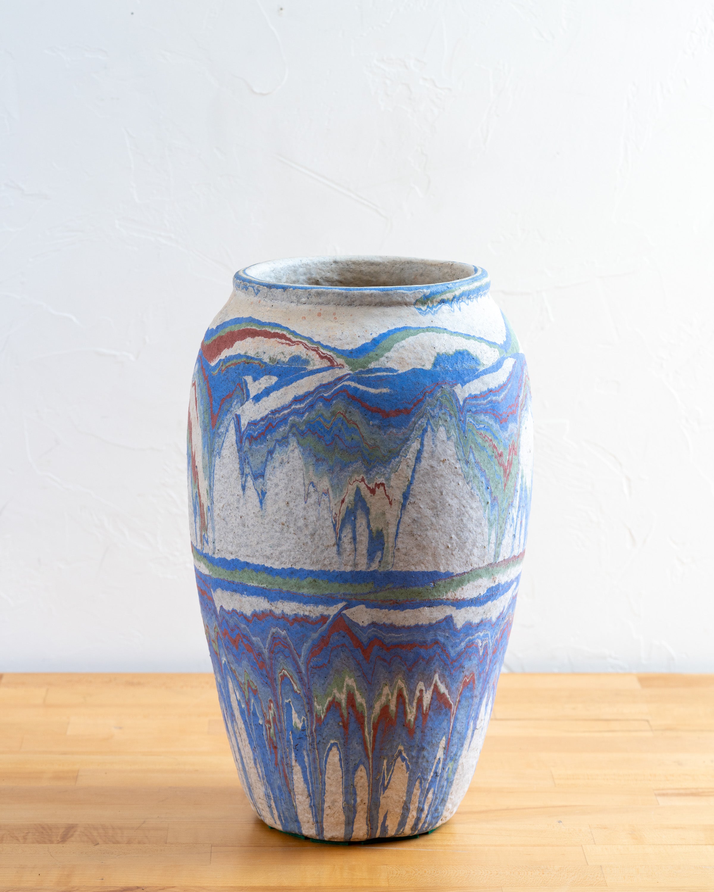 1930's Arts and Crafts Era Ozark "Roadside Pottery" with a Rainbow Drip Surface