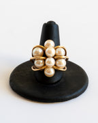 Vintage 14k Pearls Cocktail Ring