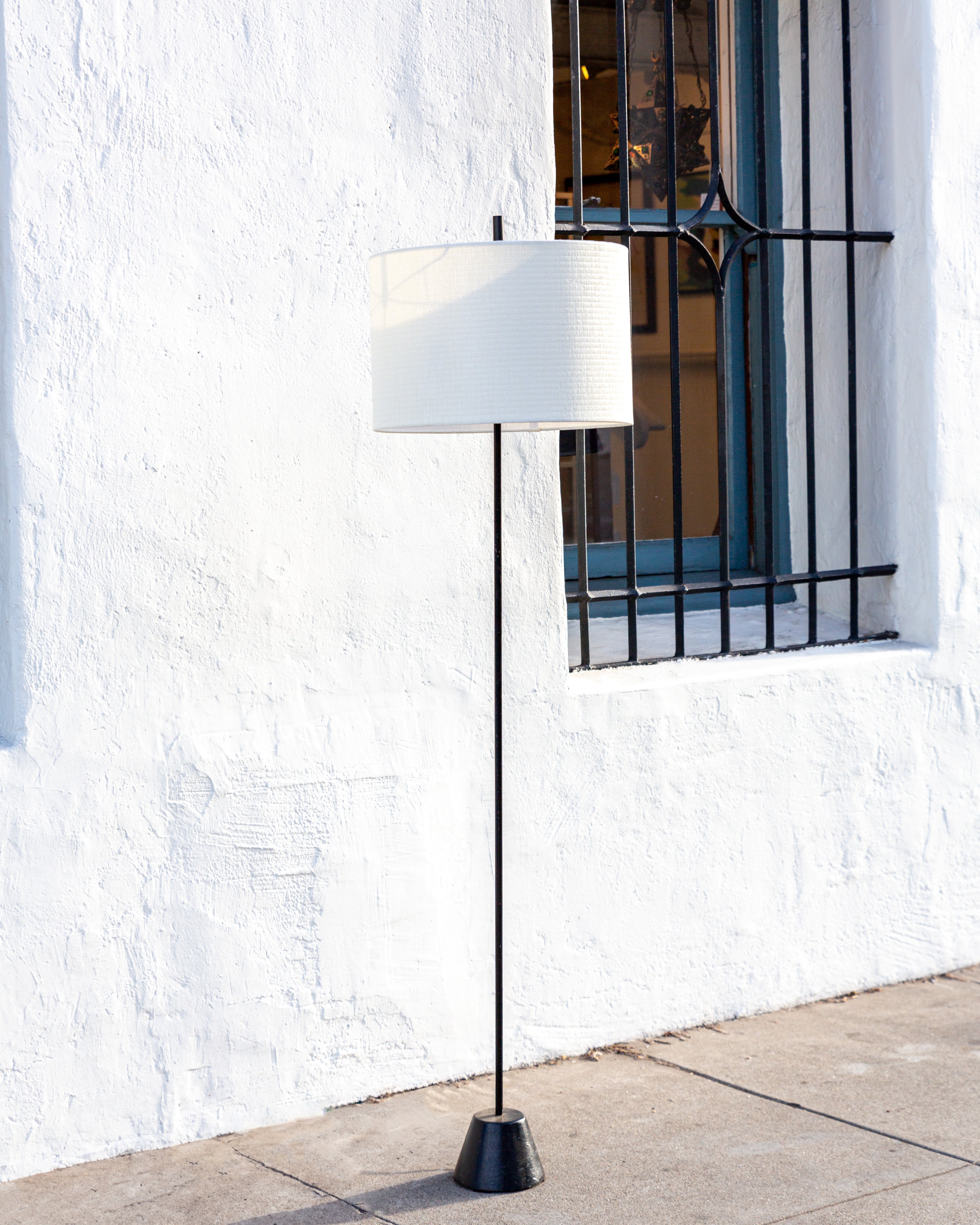 Vintage Minimalist Floor Lamp with Iron Base
