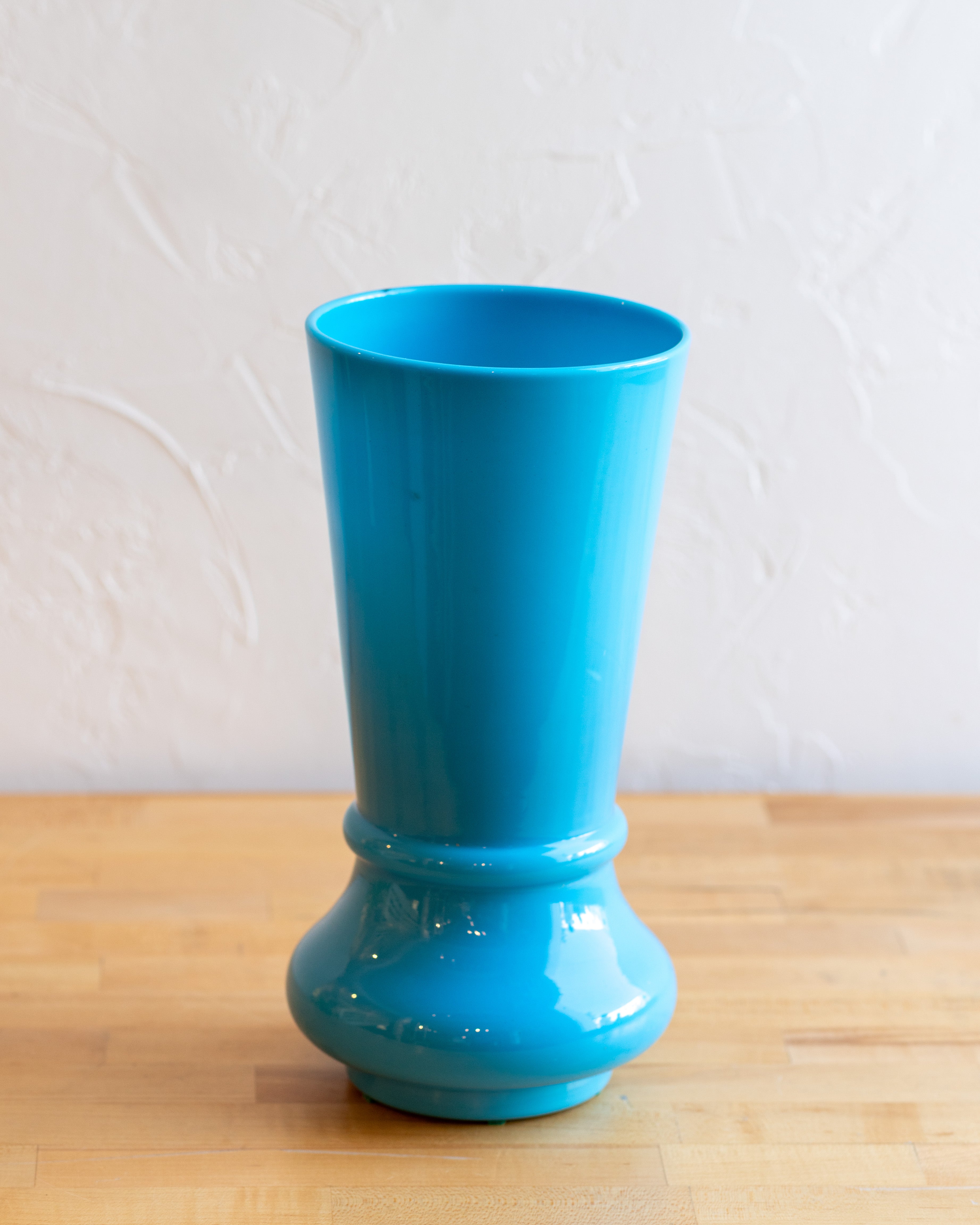 19th Century French Blue Opaline Glass Vase
