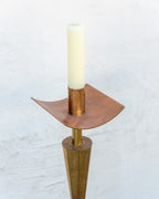 Mid Century Solid Brass Pricket Candlesticks