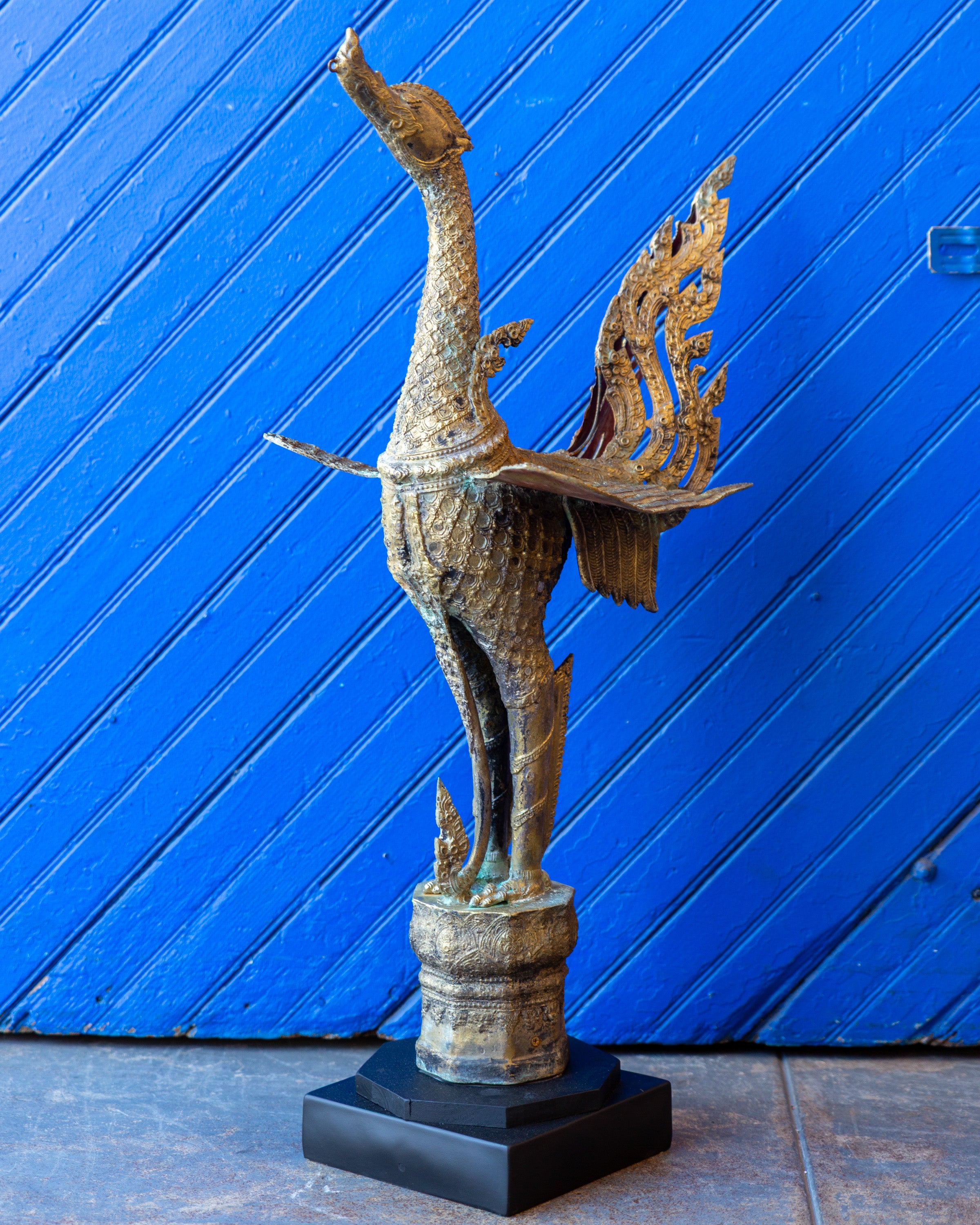 Vintage Bronze Mythical Hindu Bird on New Base