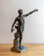French Figural Antique Bronze, circa 1900 "Devoir Cirique" by Eugene Marioton