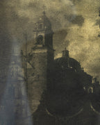 Antique Photograph On Paper By Henry Ravell Titled "Cloud, Tree, Church"