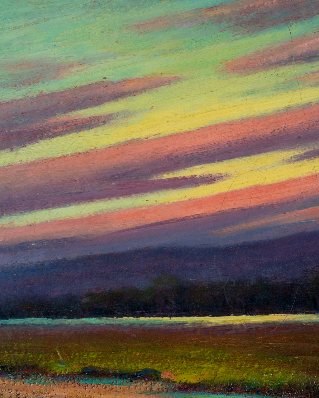 Vintage Landscape Painting "Twilight"