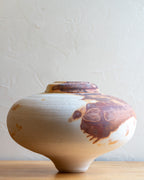 Large Mid Century Signed Raku Pottery in the Style of Otto Heino