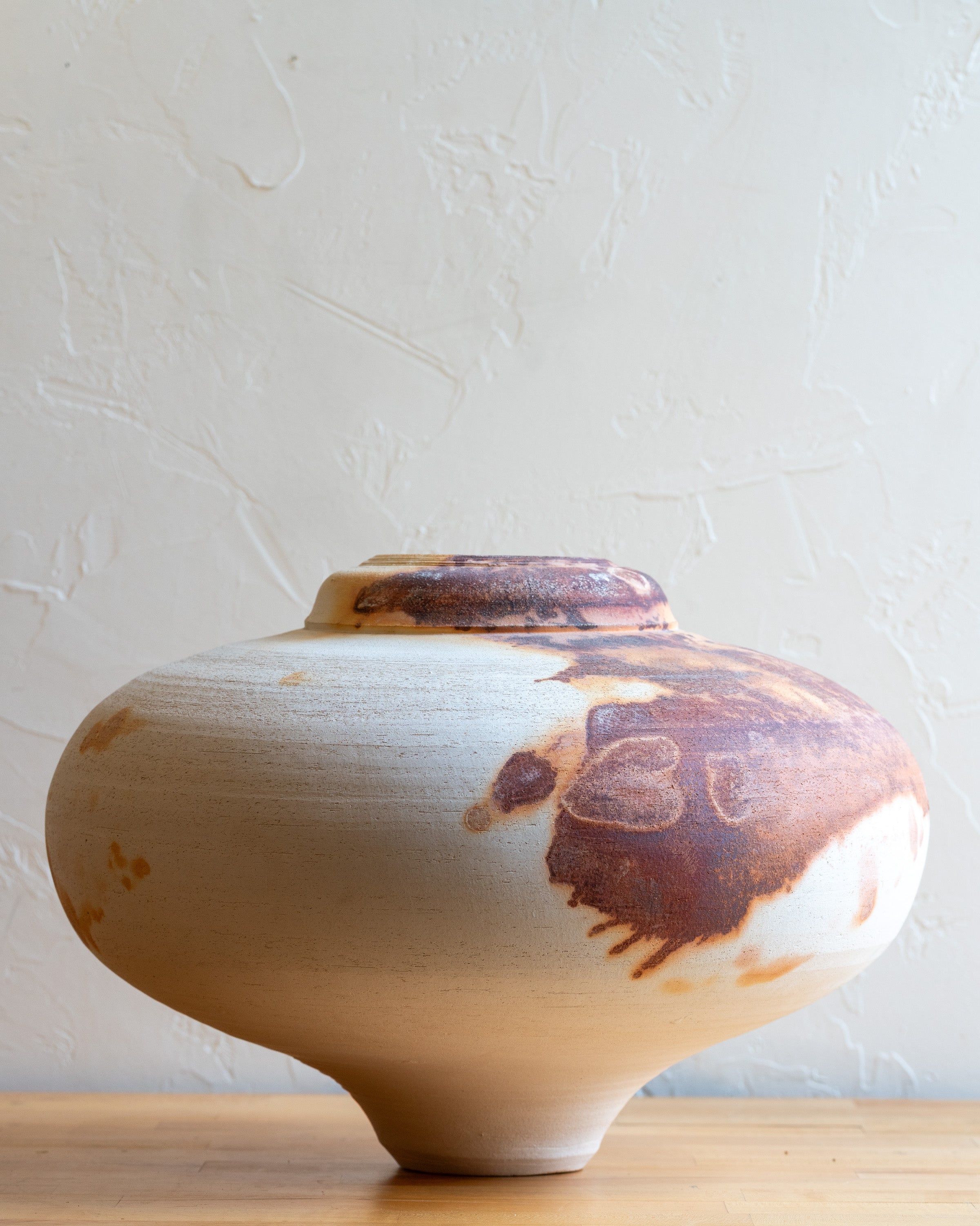 Large Mid Century Signed Raku Pottery in the Style of Otto Heino