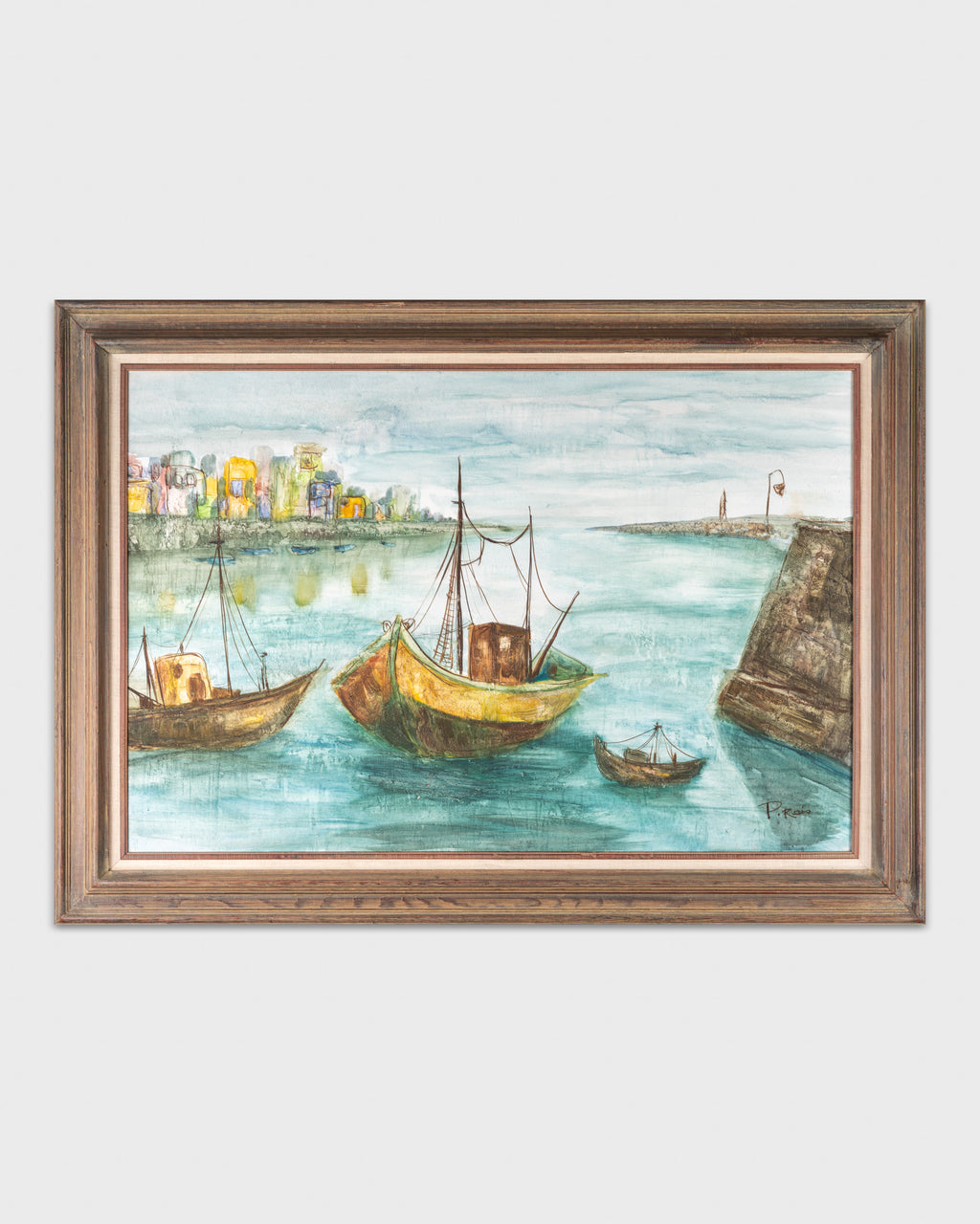 Vintage Oil on Canvas Seascape