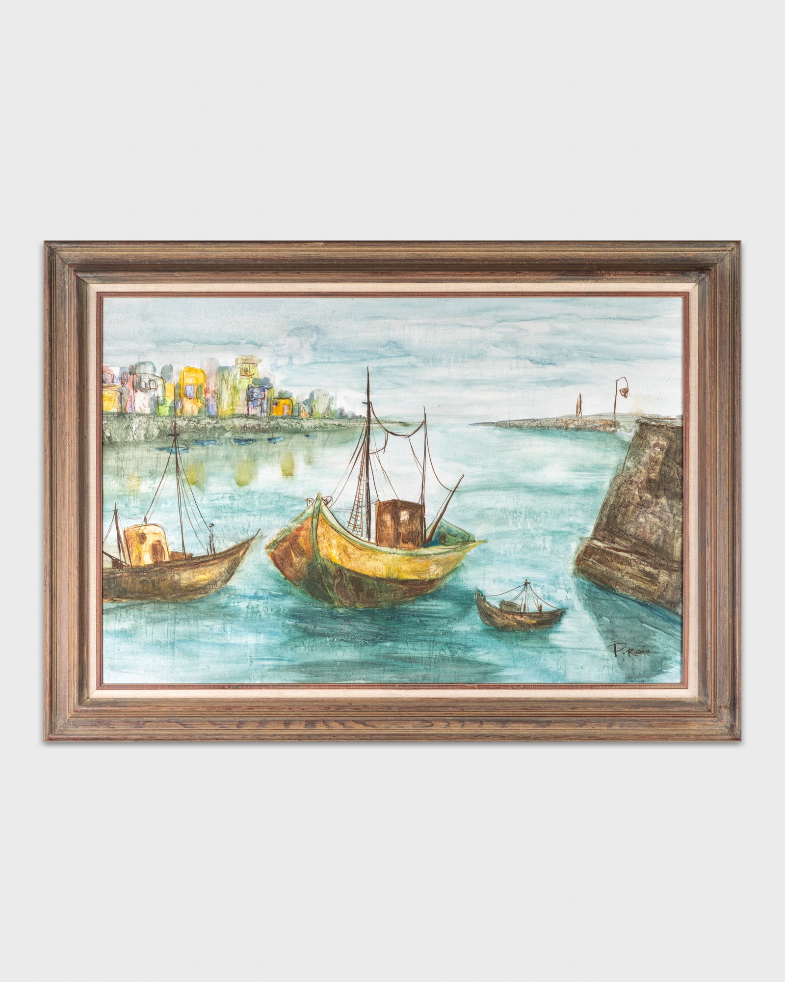Vintage Oil on Canvas Seascape
