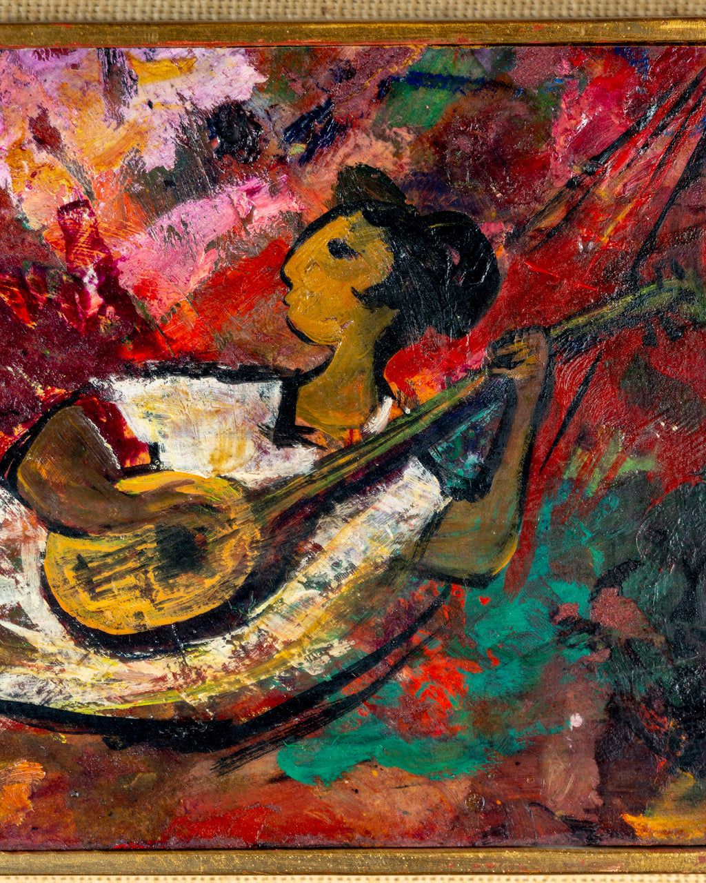 Alizandro Valencia Mexican Modern Oil On Panel Early Work