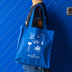 The Blue Door Canvas Tote - Blue