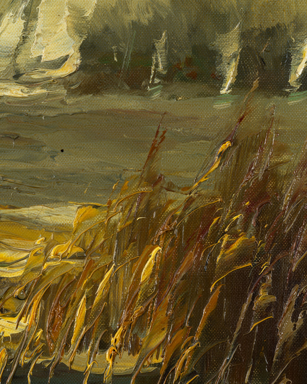 Yacht Racing Scene Signed Circa 1960's