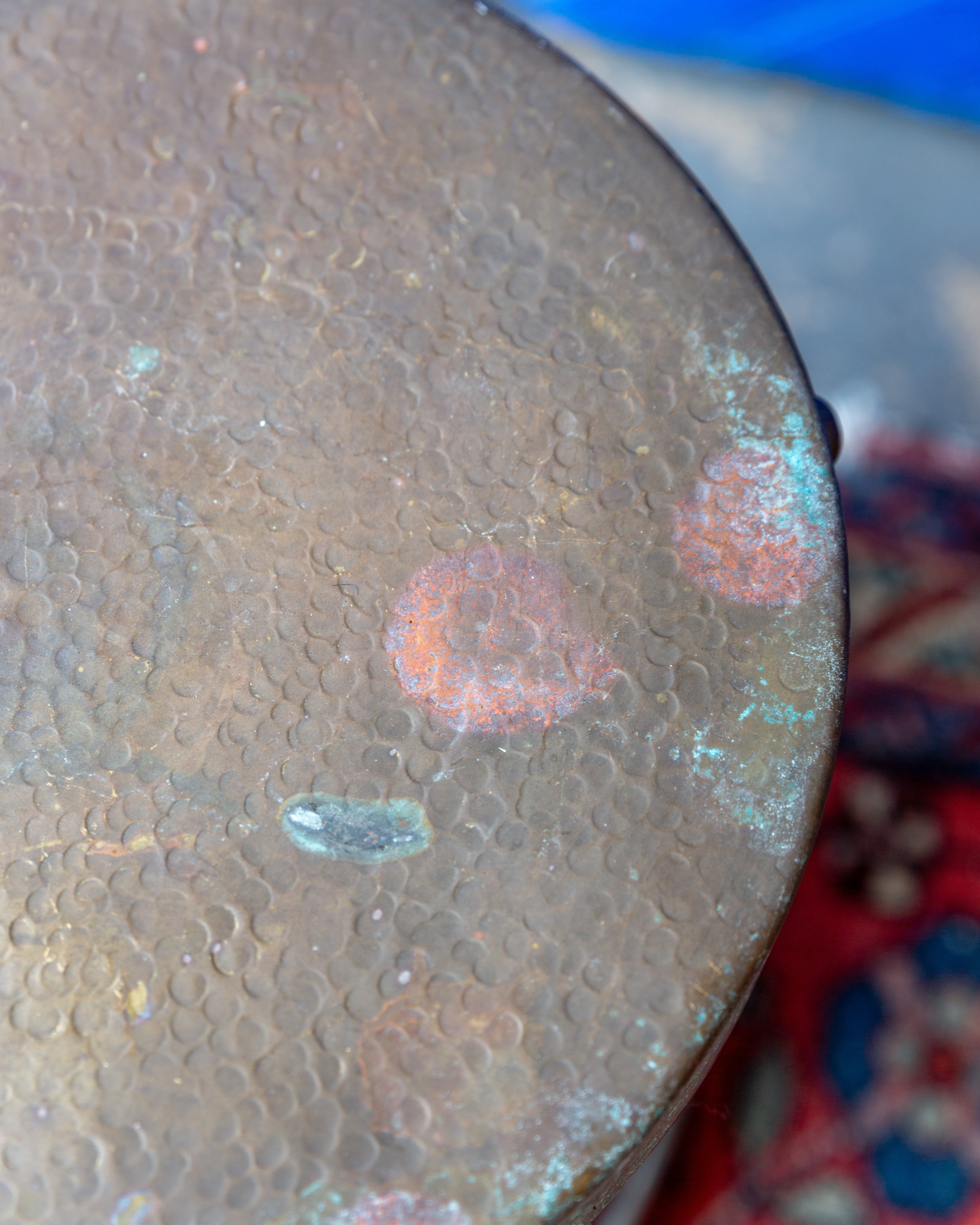 Vintage Brass Drum Table
