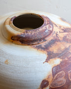 Large Mid Century Signed Raku Pottery in the Style of Otto Heino