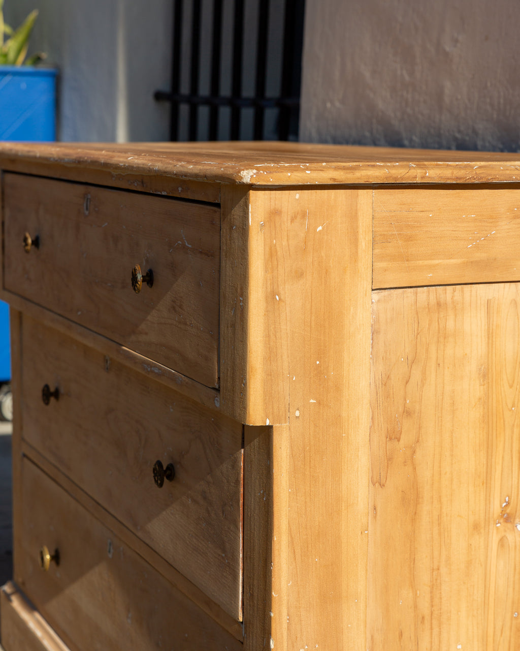 Vintage 3 Drawer Natural Wood Dresser