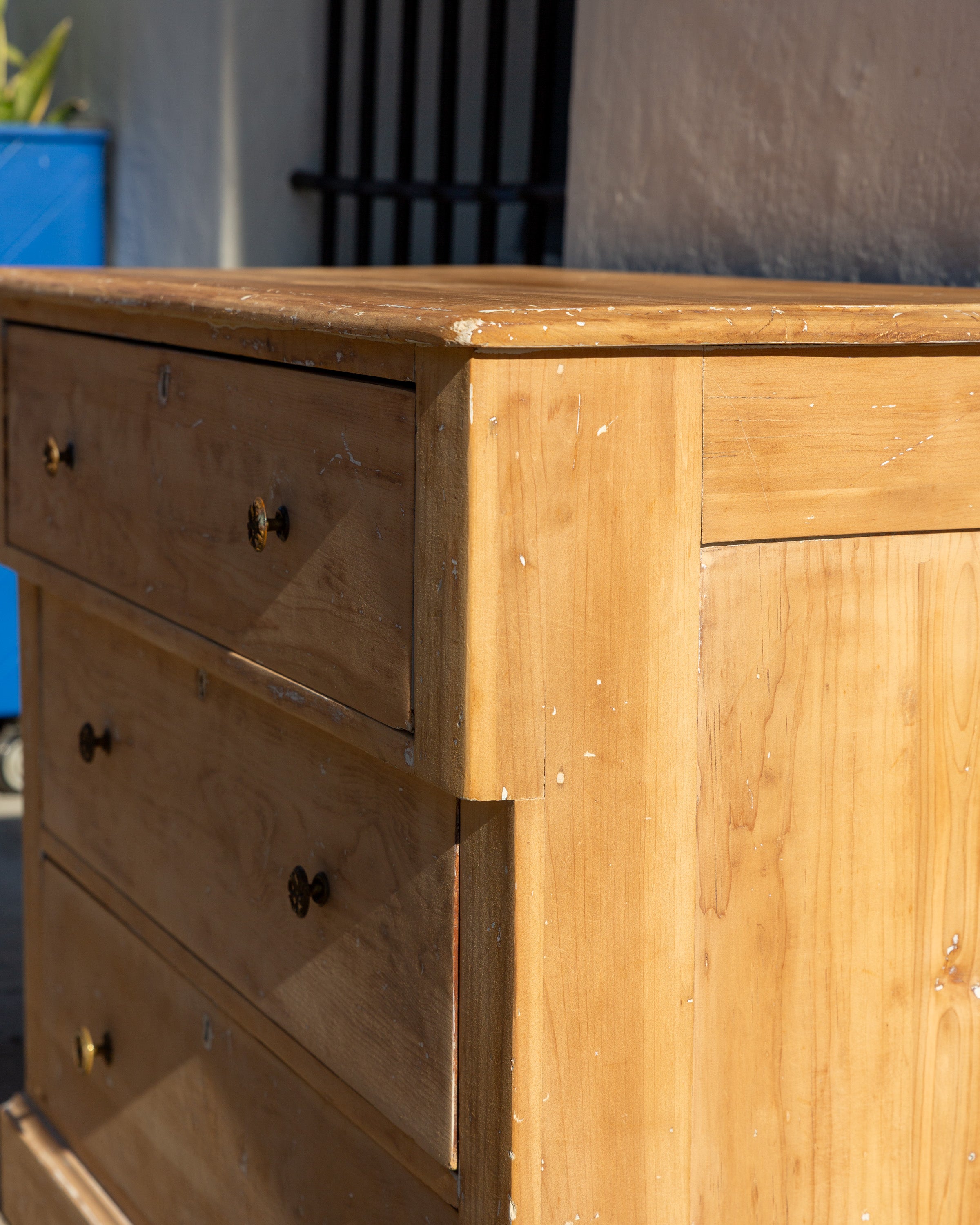 Vintage 3 Drawer Natural Wood Dresser