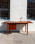 Danish 1960s Teak Desk By Arne Vodder Sliding Top
