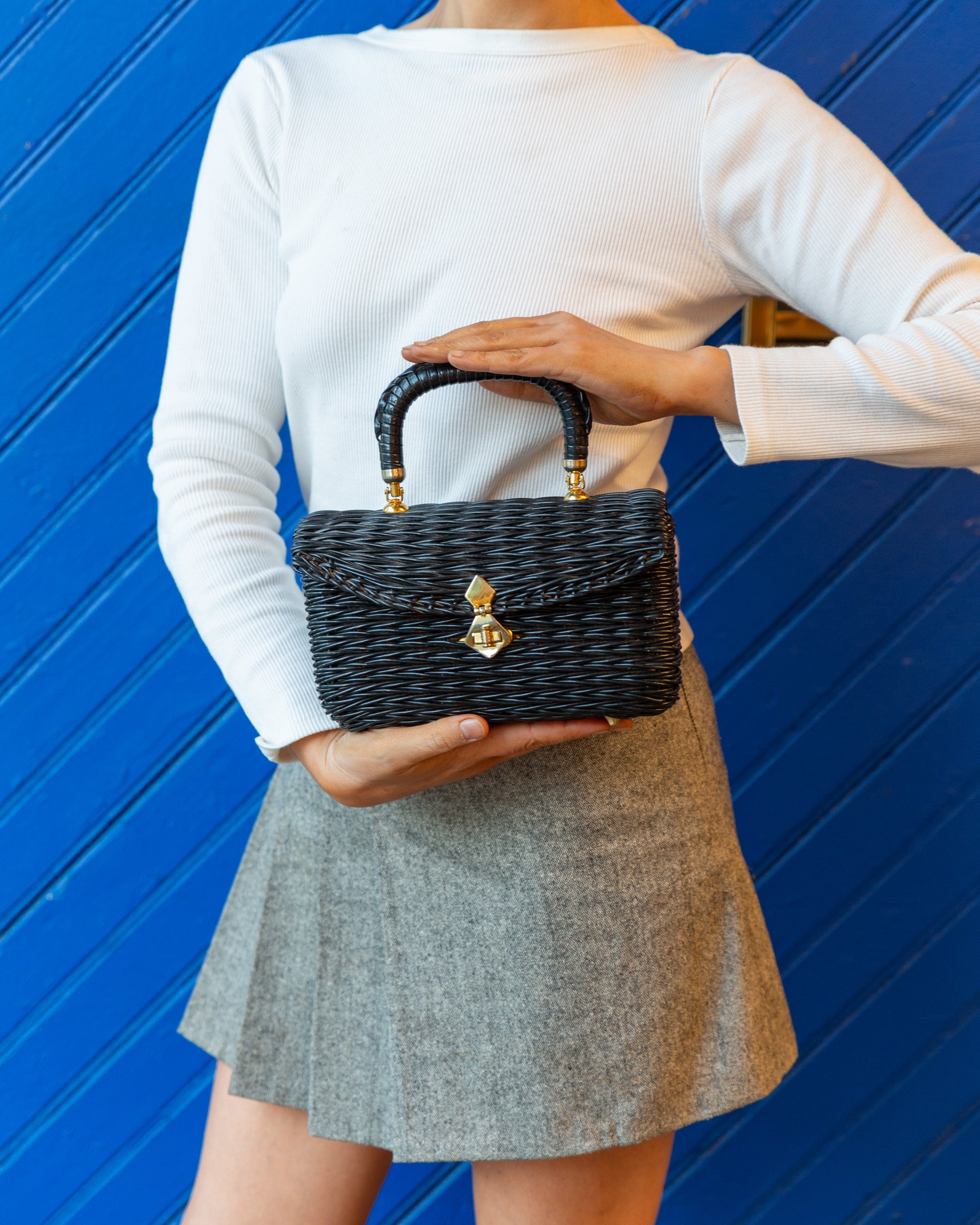 1960s Wicker Basket Purse