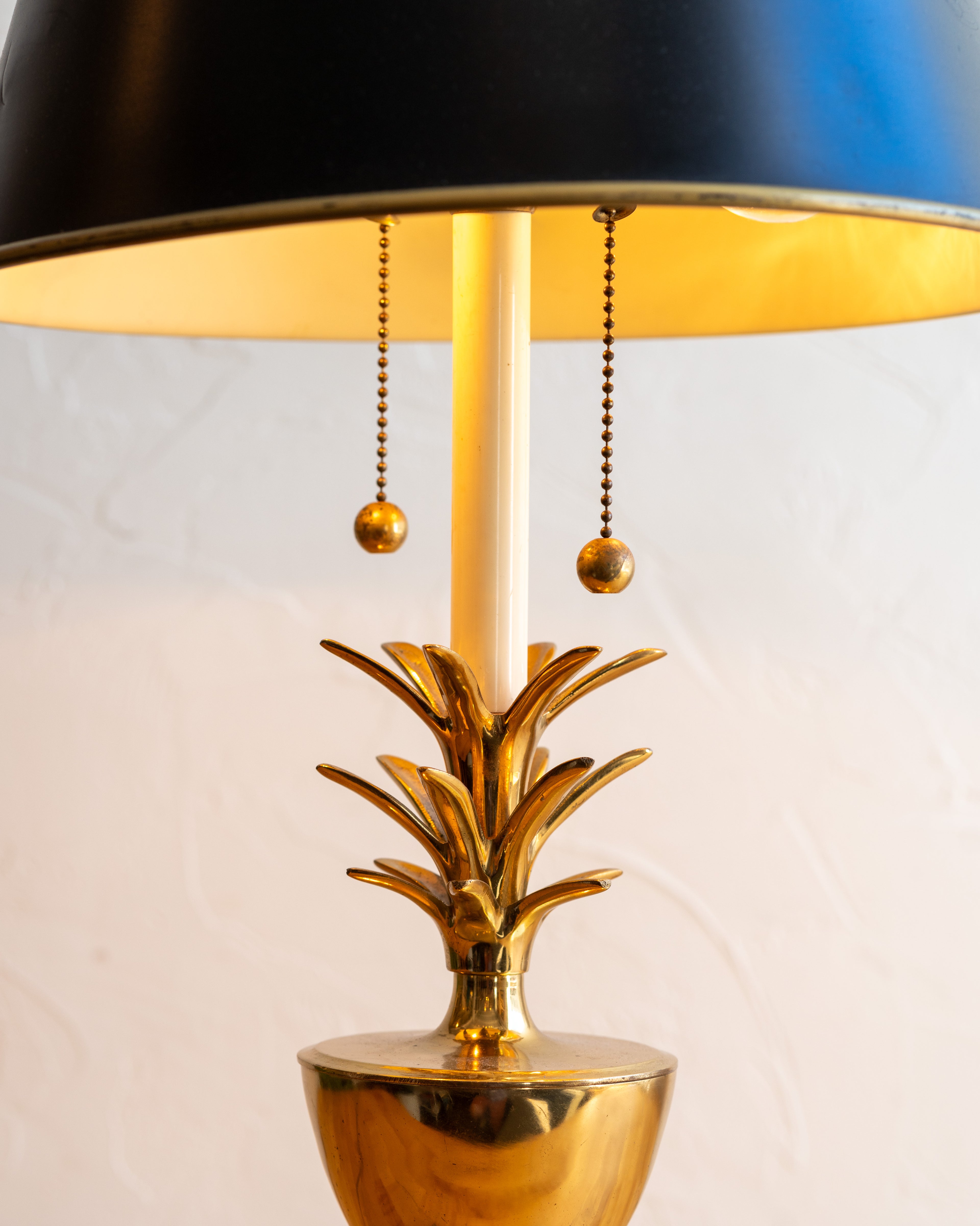 Vintage 1970's Solid Brass Pineapple Lamp