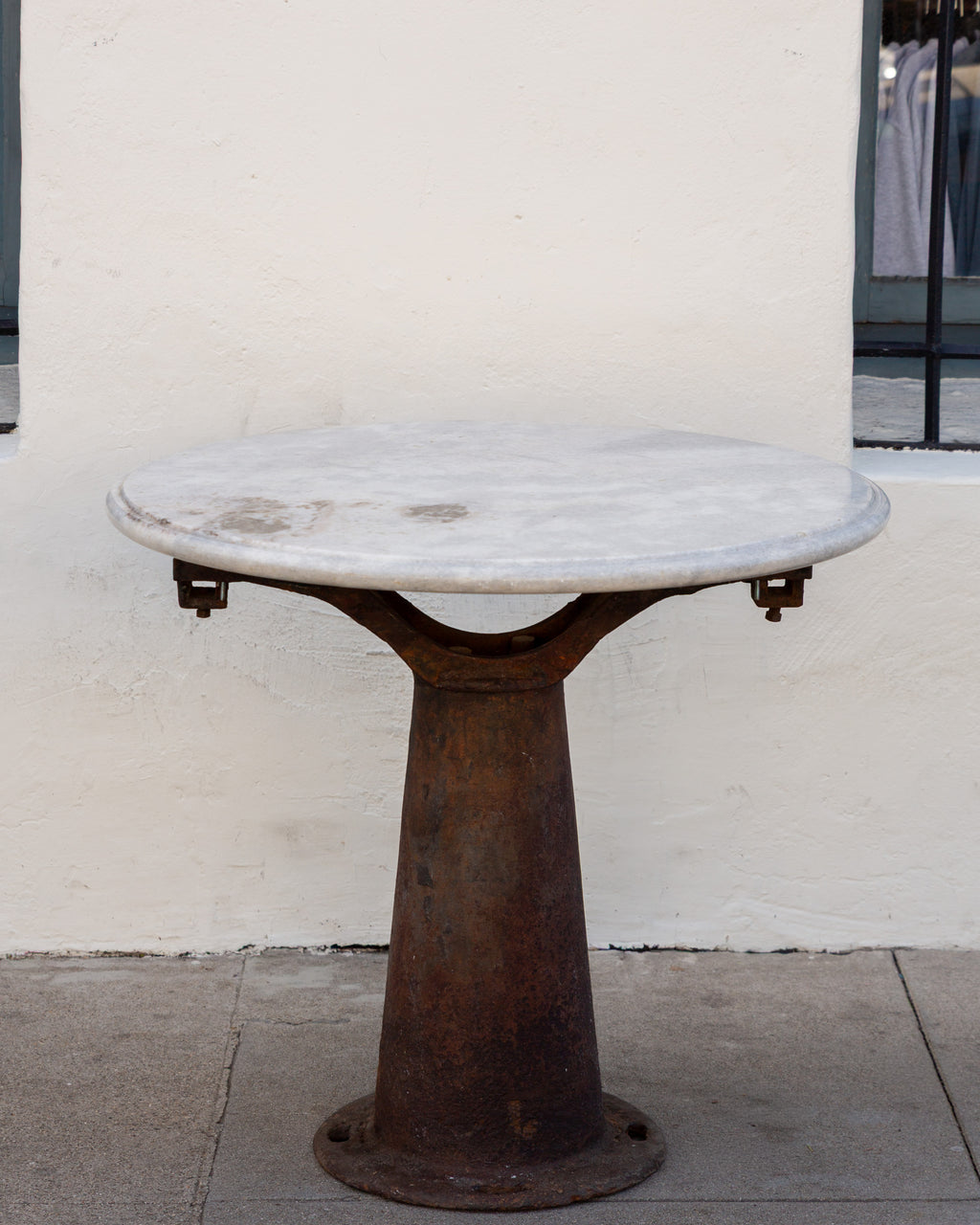 Industrial Base with Solid Marble Top