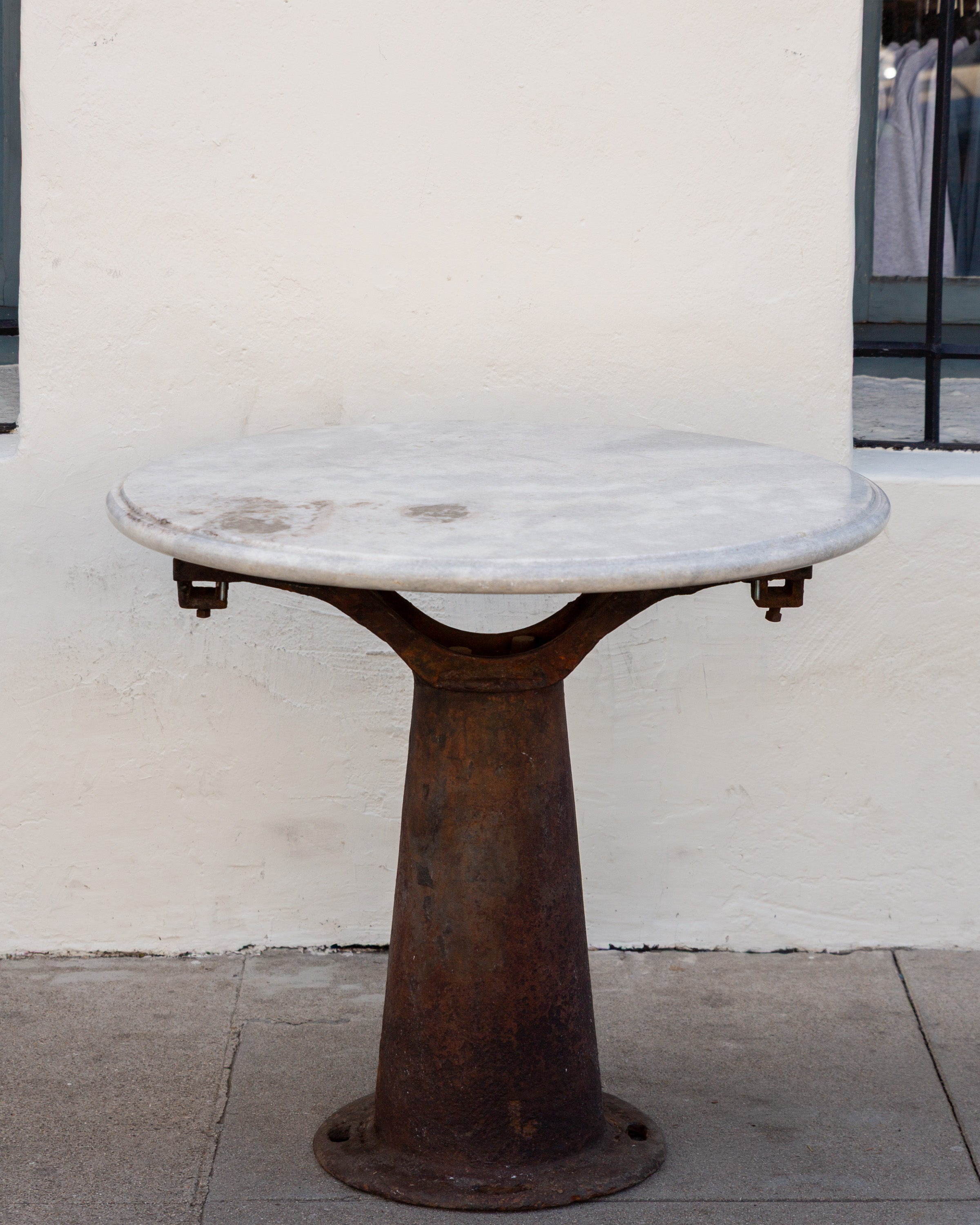 Industrial Base with Solid Marble Top