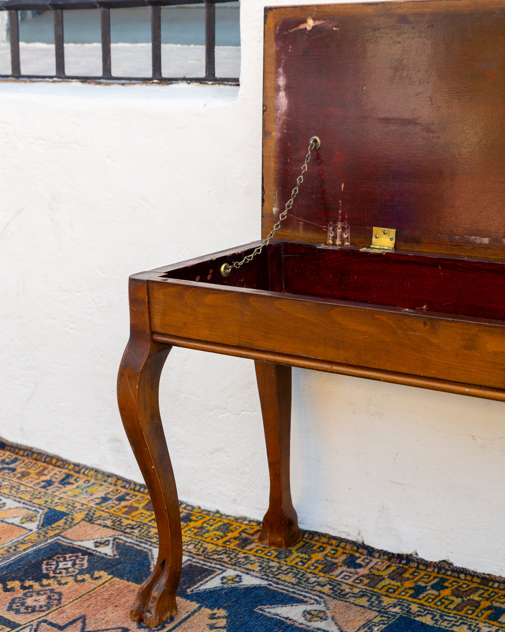 Vintage Piano Bench with Storage