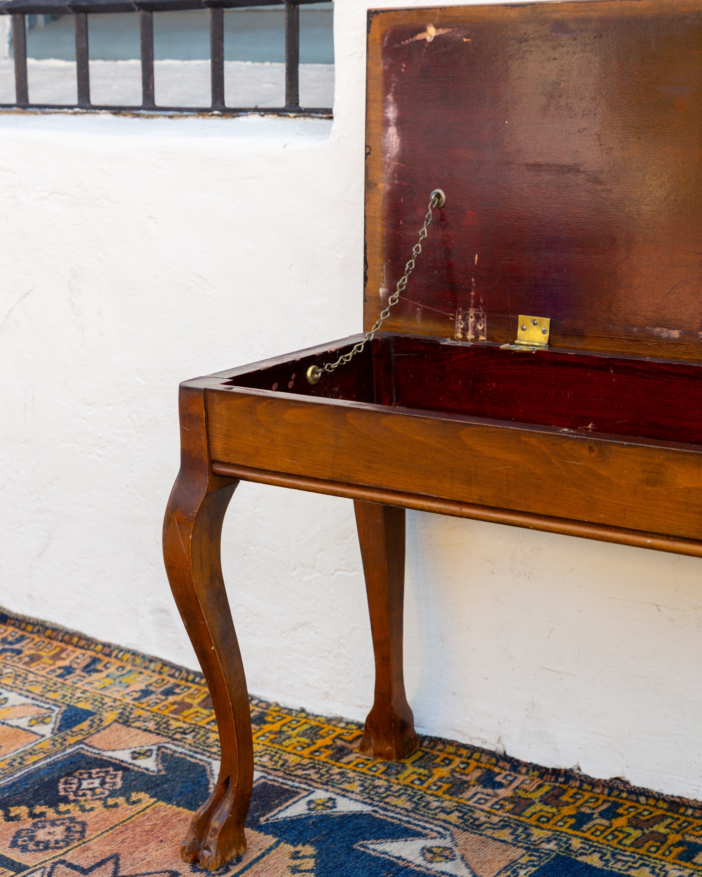Vintage Piano Bench with Storage