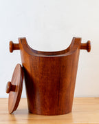 Large Vintage Teak Ice Bucket By Scan Look AQ