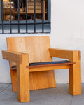 Custom Chair Made Out of Elmwood By French Architect