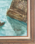 Vintage Oil on Canvas Seascape