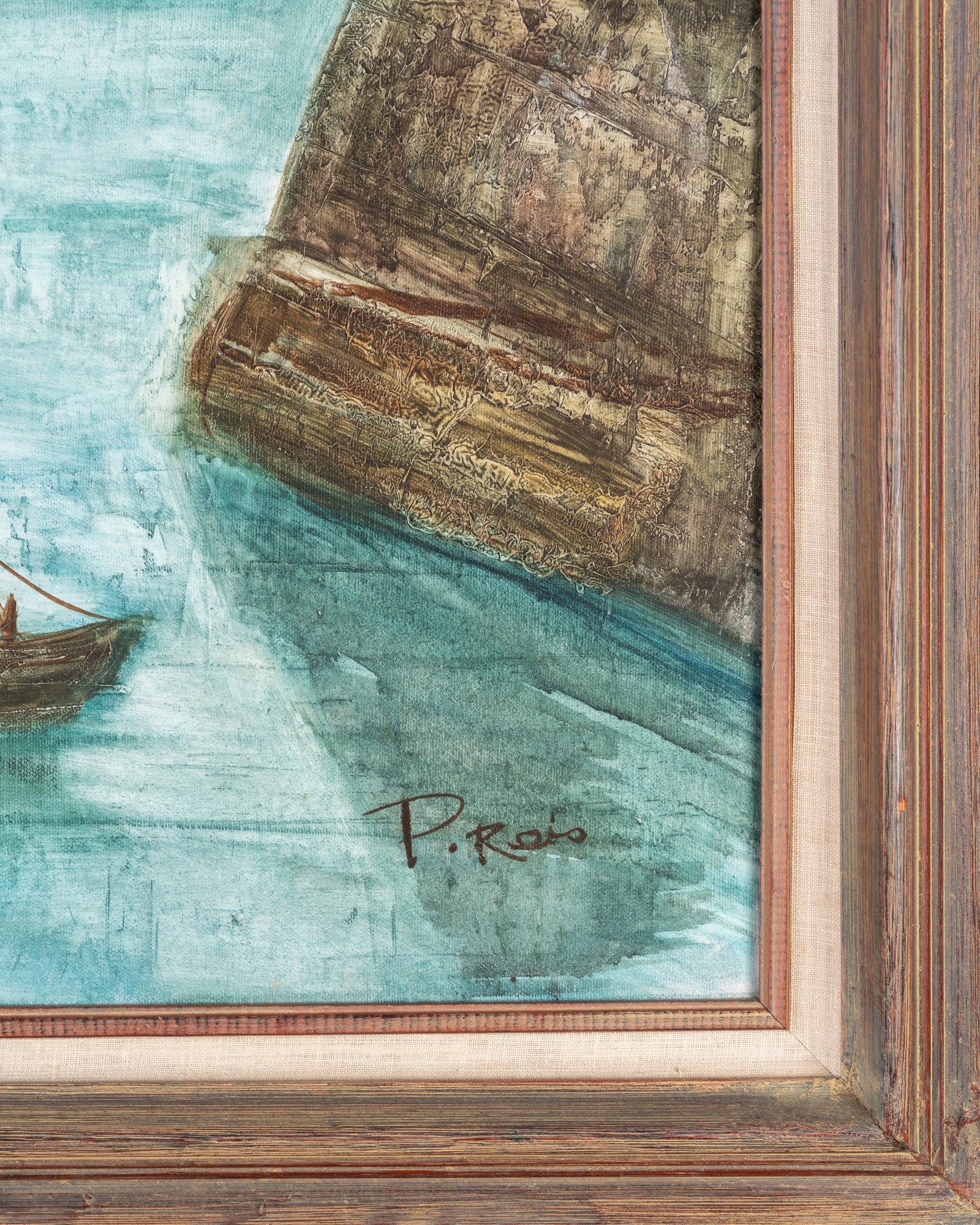 Vintage Oil on Canvas Seascape