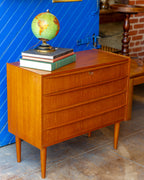 1960s Mid-Century Teak Dresser with Original Key