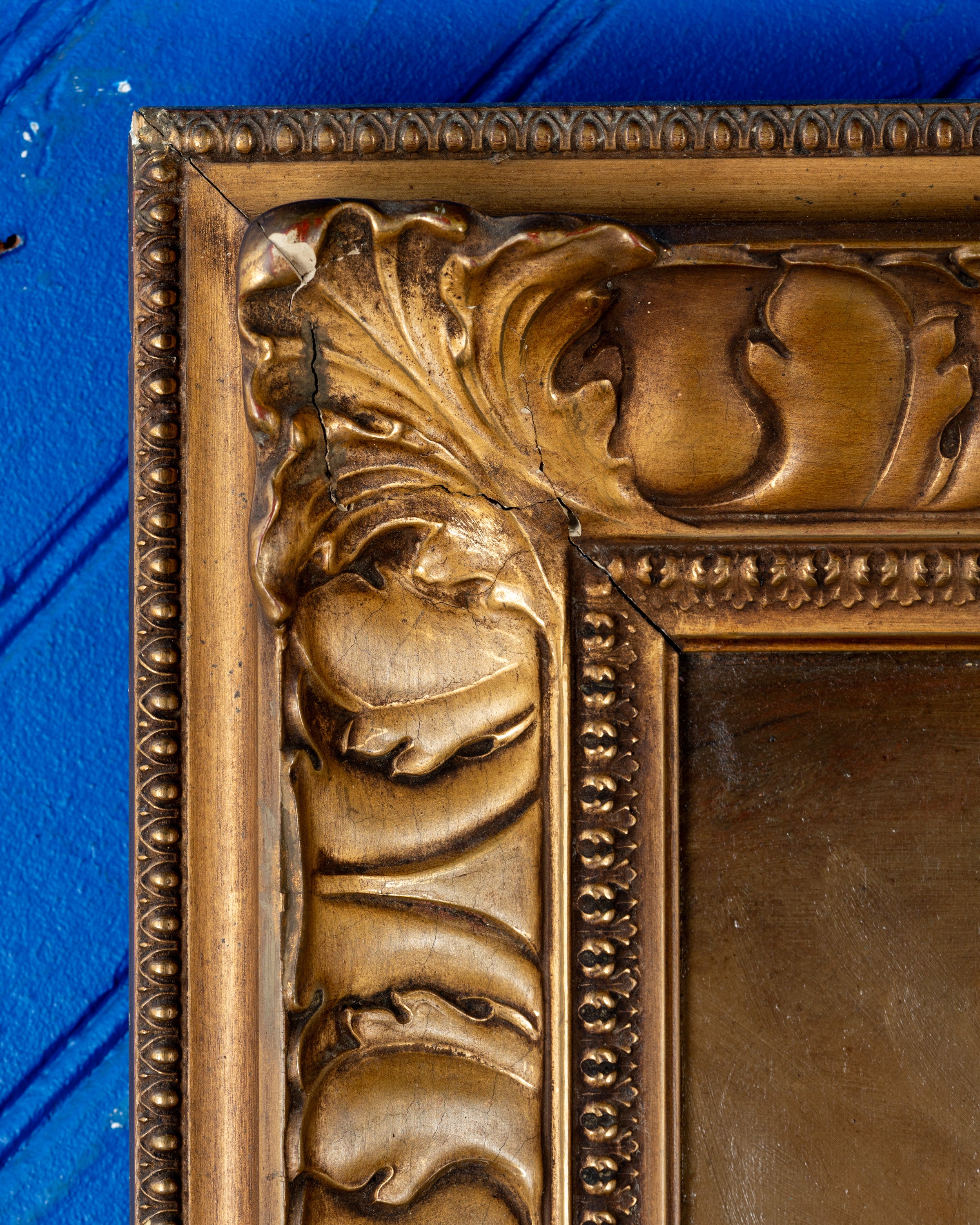 Antique Framed Oil On Canvas: "Country Farm Scene"