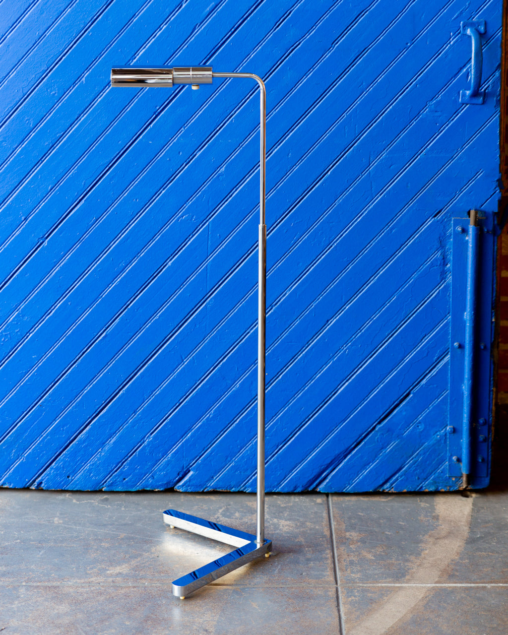 Mid Century Modern Chrome Pharmacy Style Floor Lamp by Casella Lighting