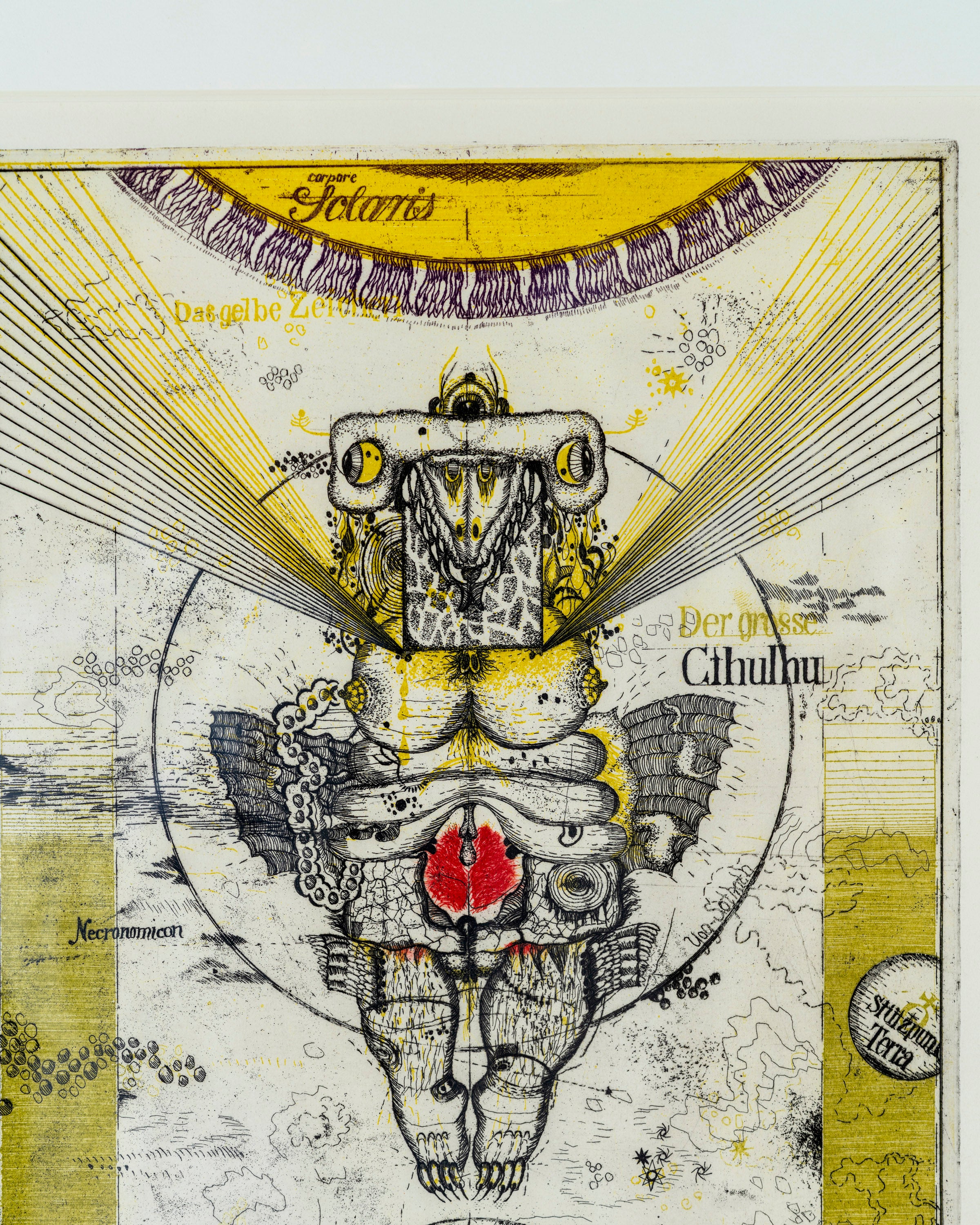 Uwe Bremer Serigraph "Hommage to Lovecraft"