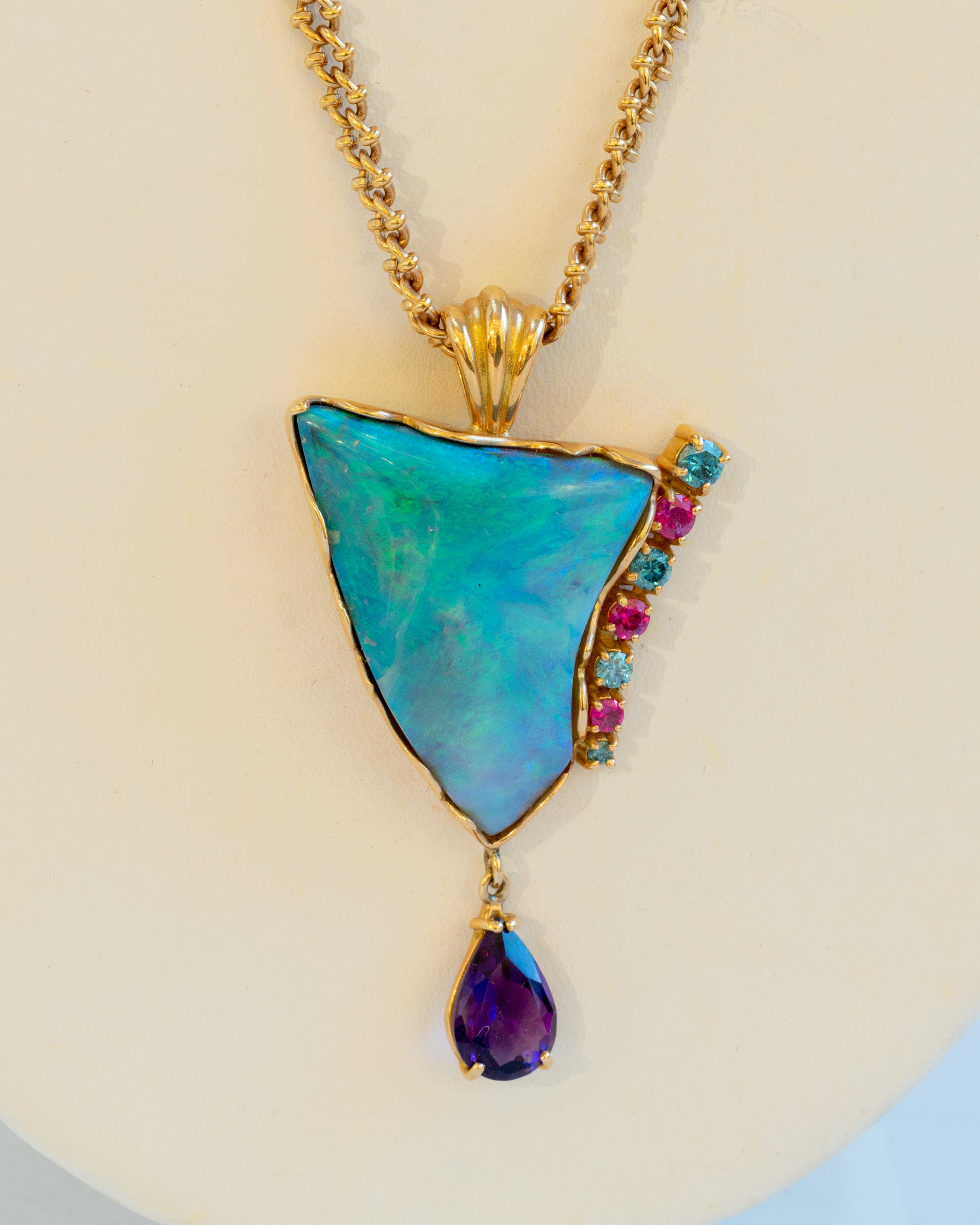 14k and Opal Artisan Necklace
