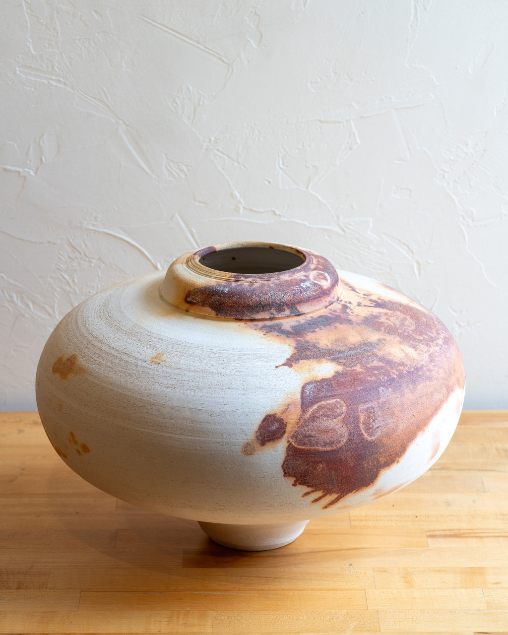 Large Mid Century Signed Raku Pottery in the Style of Otto Heino