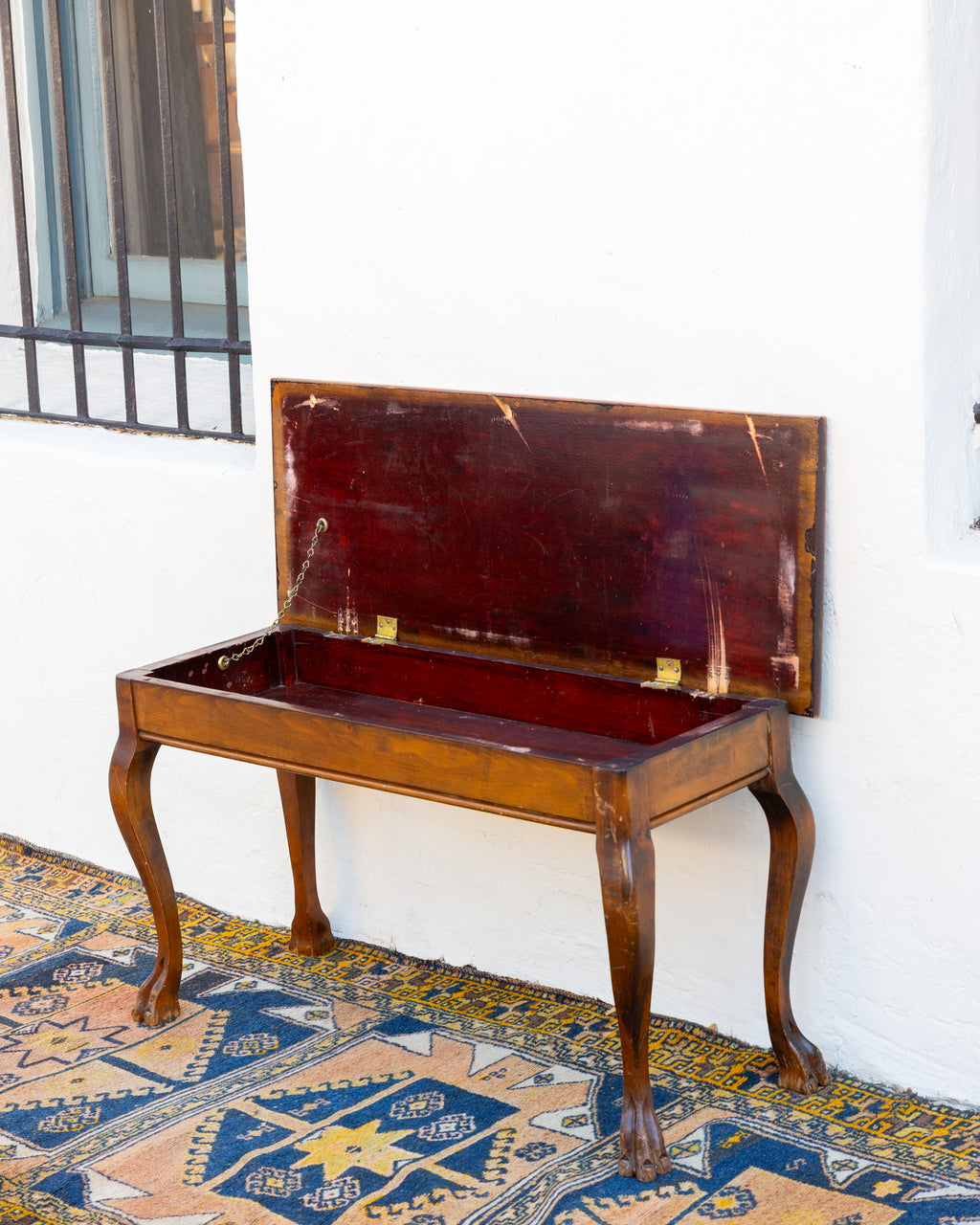 Vintage Piano Bench with Storage