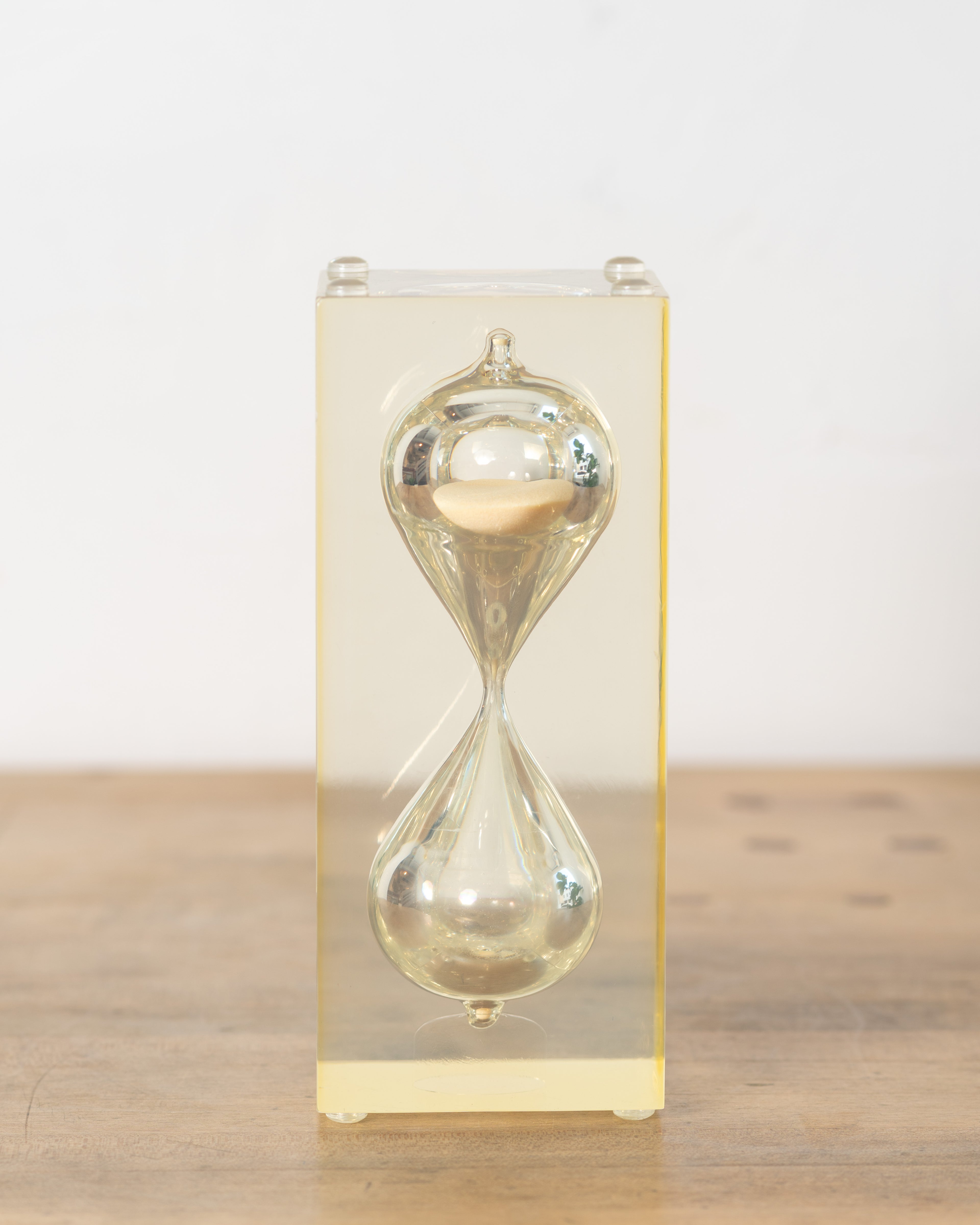 1960's Vintage 40 Minute "Hourglass" Encased in Lucite