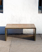 1970's Brass Clad Waterfall Table by Sarreid