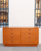 Custom Handmade Teak 8 Drawer Chest