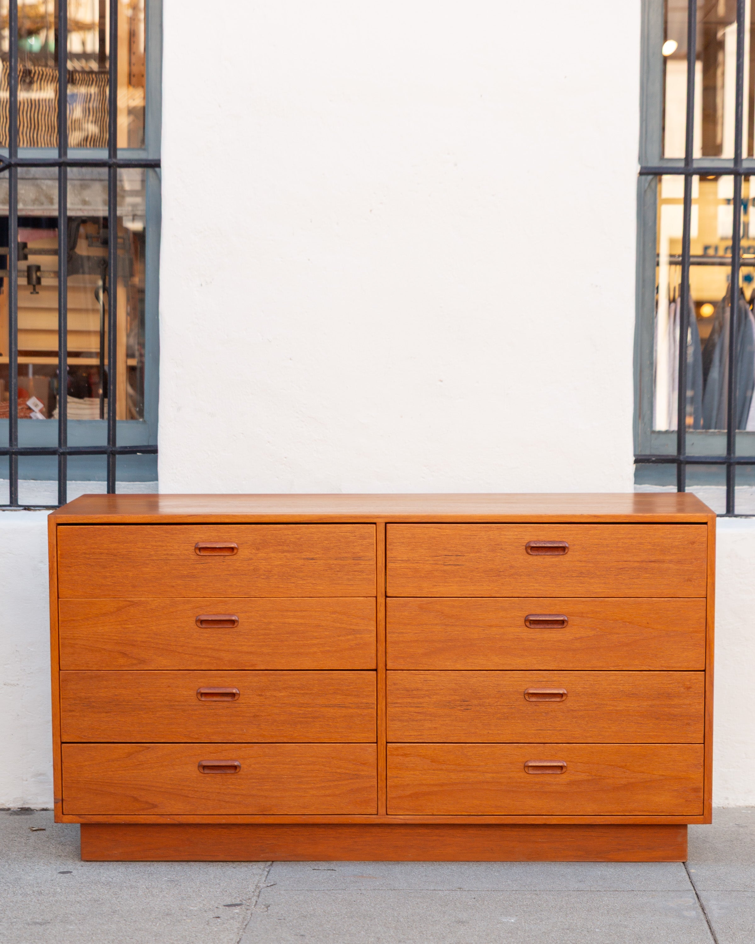 Custom Handmade Teak 8 Drawer Chest