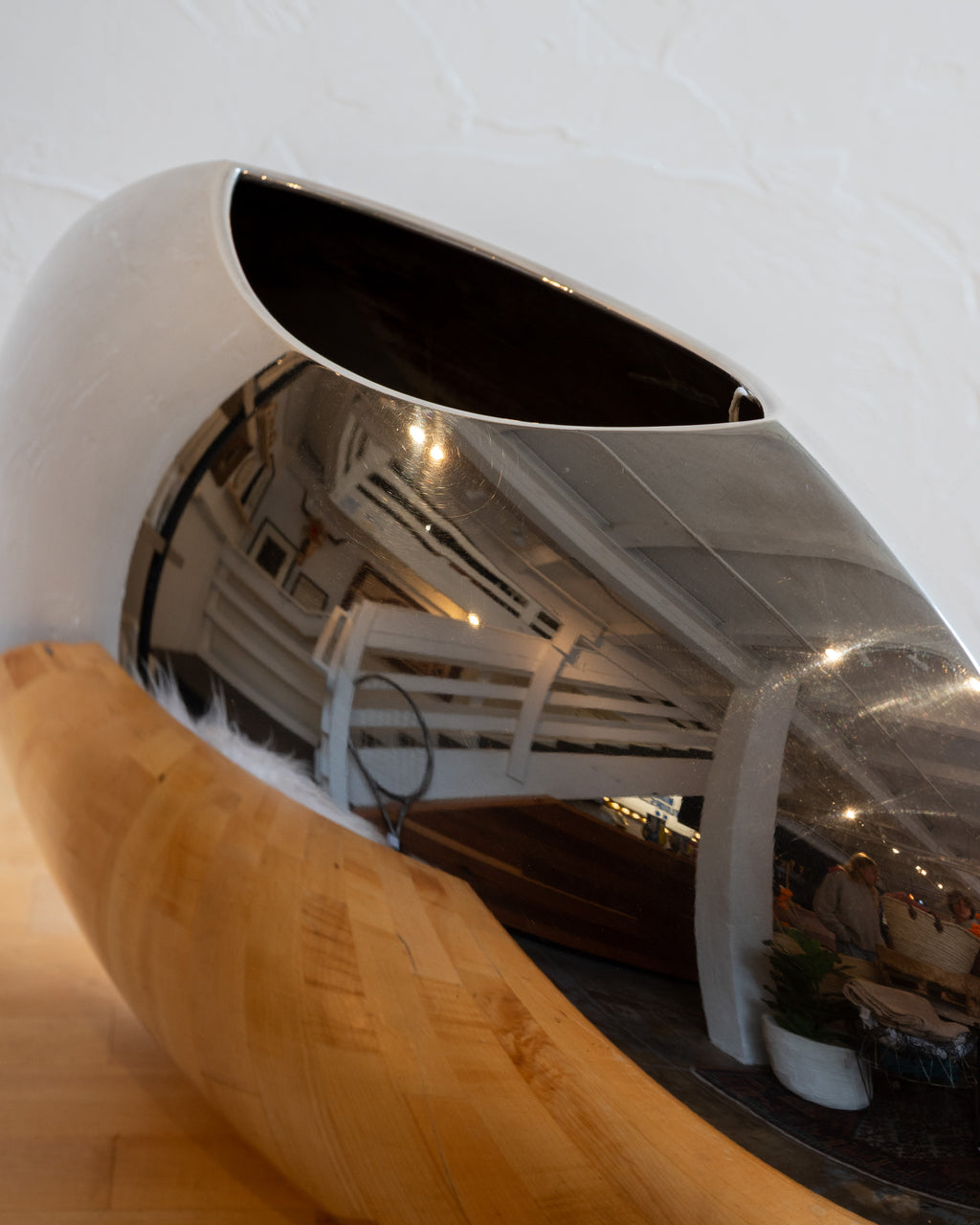 Italy c. 1976 Silver Plate Sin Vase Signed Lino Sabattini