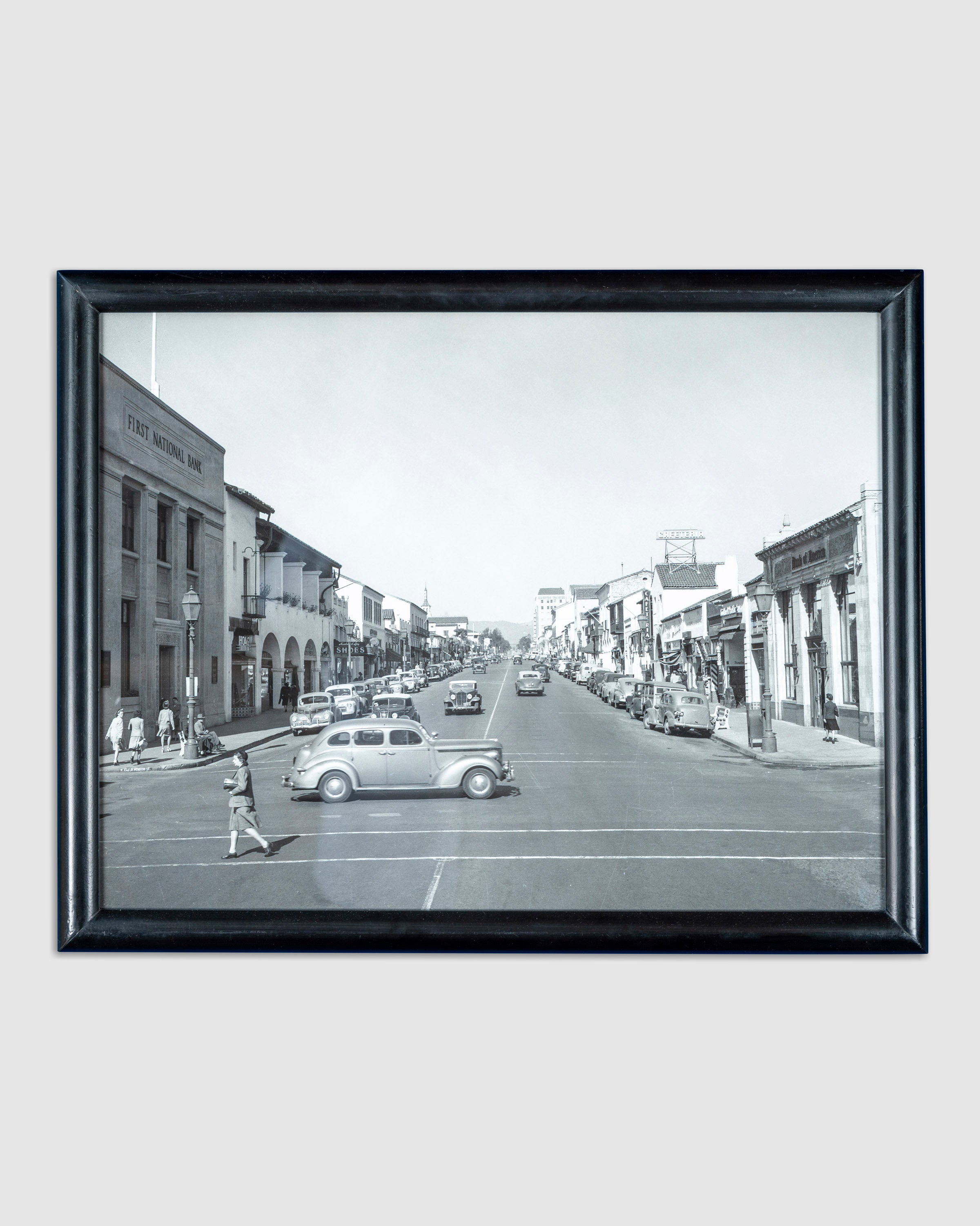 Circa 1935-1940 Black & White Photograph State Street Santa Barbara