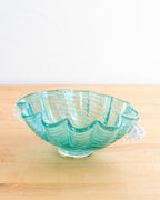Vintage Handblown Murano Glass Bowl with Grape Handles