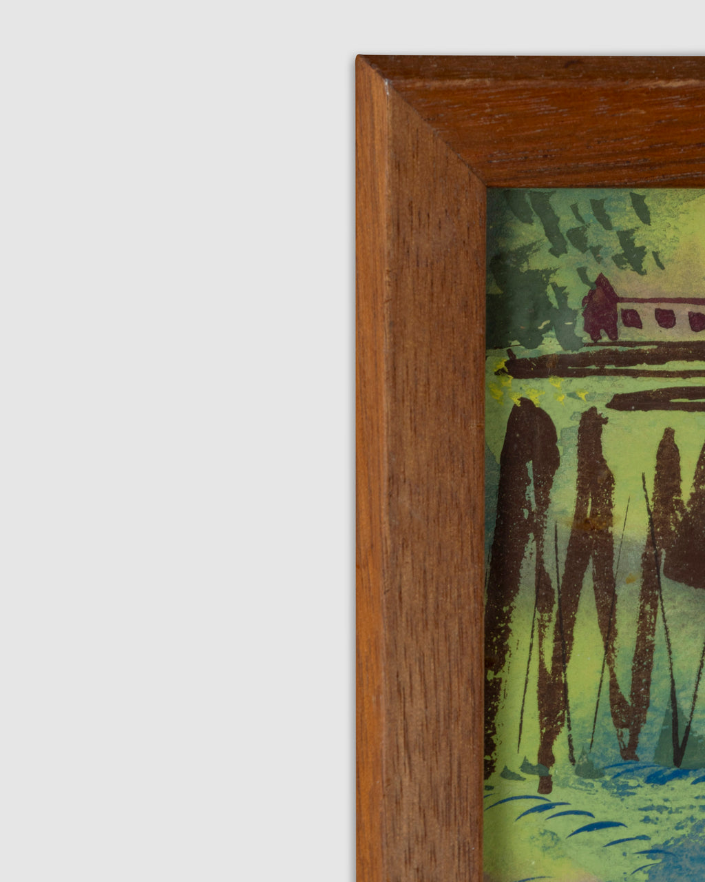 Gouache Painting Circa 1950s, Style Of Erle Loran