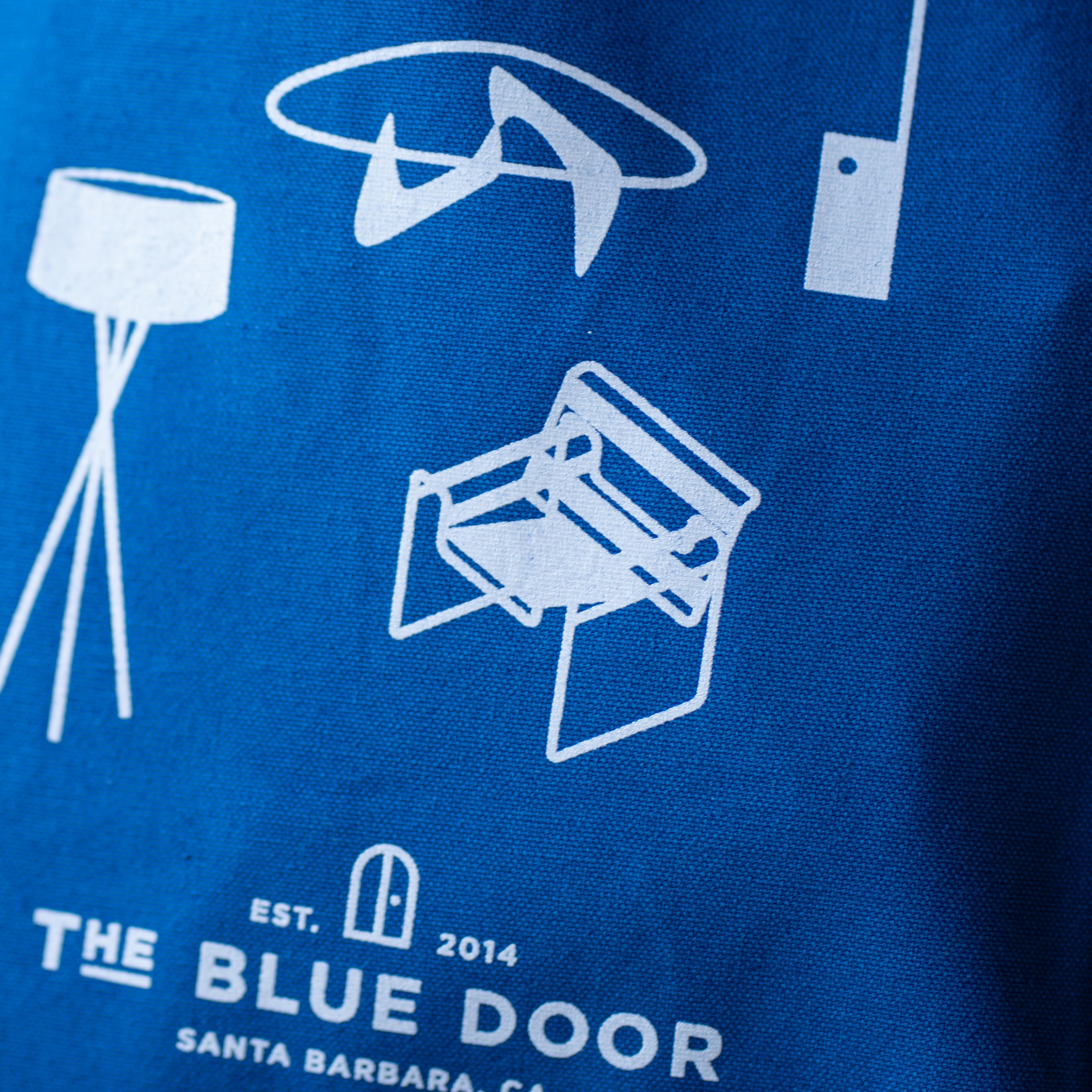 The Blue Door Canvas Tote - Blue